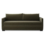 A simple, stylish silhouette redefines the classic sofa bed. With knife-edge pillows and high-performance upholstery, a discreetly concealed sleeper mechanism allows for one-step pullout with ultimate ease. Unfolded, sofa cushions form a comfortable full-size bed, ready to welcome overnight guests or make movie nights a little comfier. Amethyst Home provides interior design, new home construction design consulting, vintage area rugs, and lighting in the Charlotte metro area.