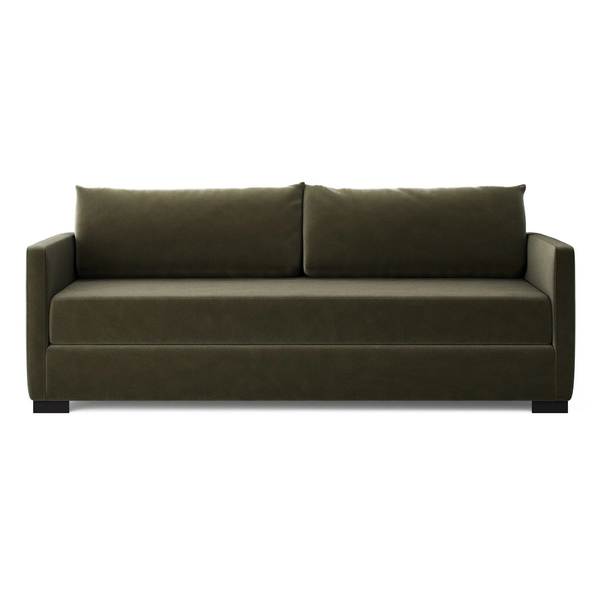 A simple, stylish silhouette redefines the classic sofa bed. With knife-edge pillows and high-performance upholstery, a discreetly concealed sleeper mechanism allows for one-step pullout with ultimate ease. Unfolded, sofa cushions form a comfortable full-size bed, ready to welcome overnight guests or make movie nights a little comfier. Amethyst Home provides interior design, new home construction design consulting, vintage area rugs, and lighting in the Monterey metro area.