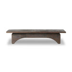 Smoked alder shapes a character-rich coffee table with Wabi Sabi vibes. Joinery pulls through stretchers, with groove detailing on legs, for an artisan feel Amethyst Home provides interior design, new home construction design consulting, vintage area rugs, and lighting in the Austin metro area.