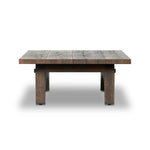 Smoked alder shapes a character-rich coffee table with Wabi Sabi vibes. Joinery pulls through stretchers, with groove detailing on legs, for an artisan feel Amethyst Home provides interior design, new home construction design consulting, vintage area rugs, and lighting in the Charlotte metro area.