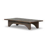 Smoked alder shapes a character-rich coffee table with Wabi Sabi vibes. Joinery pulls through stretchers, with groove detailing on legs, for an artisan feel Amethyst Home provides interior design, new home construction design consulting, vintage area rugs, and lighting in the Des Moines metro area.