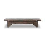 Smoked alder shapes a character-rich coffee table with Wabi Sabi vibes. Joinery pulls through stretchers, with groove detailing on legs, for an artisan feel Amethyst Home provides interior design, new home construction design consulting, vintage area rugs, and lighting in the Salt Lake City metro area.