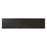 Store favorite table linens and serveware in an oak sideboard with a unique float-like appearance. A thick base doubles as bonus shelving, with inserted waterfall framing lifting up the full case. Finished in a smoked black to showcase gorgeous wood character. Amethyst Home provides interior design, new home construction design consulting, vintage area rugs, and lighting in the Charlotte metro area.