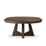 Sculptural angles define this expansive oak dining table, as angled cutouts play up a tapered base and top. Expandable design includes two leaves, easily extending from 77" to 94", for intimate gatherings and dinner parties alike Amethyst Home provides interior design, new home construction design consulting, vintage area rugs, and lighting in the Calabasas metro area.