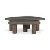 Made from solid natural oak, turned pillar-style legs complement organically shaped tabletops, perfectly sized for nesting. Option to buy tables individually or together as a two-piece set Amethyst Home provides interior design, new home construction design consulting, vintage area rugs, and lighting in the Portland metro area.