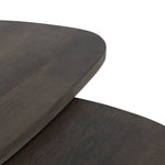 Made from solid natural oak, turned pillar-style legs complement organically shaped tabletops, perfectly sized for nesting. Option to buy tables individually or together as a two-piece set Amethyst Home provides interior design, new home construction design consulting, vintage area rugs, and lighting in the San Diego metro area.