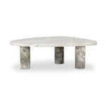 Shape and material share the spotlight in this large, tripod-style onyx coffee table. Turned, pillar legs and dramatic natural veining offer a look of movement. Option to pair with smaller matching table for a nested look Amethyst Home provides interior design, new home construction design consulting, vintage area rugs, and lighting in the Calabasas metro area.