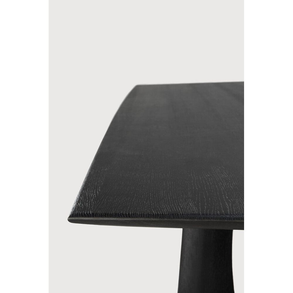 Featuring Geometric Oak Black Rectangular Dining Table by Ethnicraft at Amethyst Home. With enriched shapes and unexpected details, the Geometric solid oak dining table is a statement item, equally at home in the dining room or workspace. Luxury comes with its length, which is offset by softened edges and natural lines. Interesting shapes are in play to add volume and practical co. Amethyst Home provides interior design, new construction, custom furniture, and area rugs in the Nashville metro area