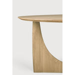 Featuring Geometric Oak Round Dining Table by Ethnicraft at Amethyst Home. In the Geometric collection, shapes intersect in unexpected ways, creating playful contrasts with light and shadow at every angle. Inspired by the bestselling side table, the round Geometric dining table makes a practical statement.Weight : 128 lbs Dimensions: 59.5" W x 59.5" L x 30" H. Amethyst Home provides interior design, new construction, custom furniture, and area rugs in the Nashville metro area