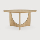 Featuring Geometric Oak Round Dining Table by Ethnicraft at Amethyst Home. In the Geometric collection, shapes intersect in unexpected ways, creating playful contrasts with light and shadow at every angle. Inspired by the bestselling side table, the round Geometric dining table makes a practical statement.Weight : 128 lbs Dimensions: 59.5" W x 59.5" L x 30" H. Amethyst Home provides interior design, new construction, custom furniture, and area rugs in the Tampa metro area