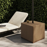 Giles Outdoor Woven Umbrella Cover-Square - Stained Toasted Brown-FSC | shipping 10/10/2026