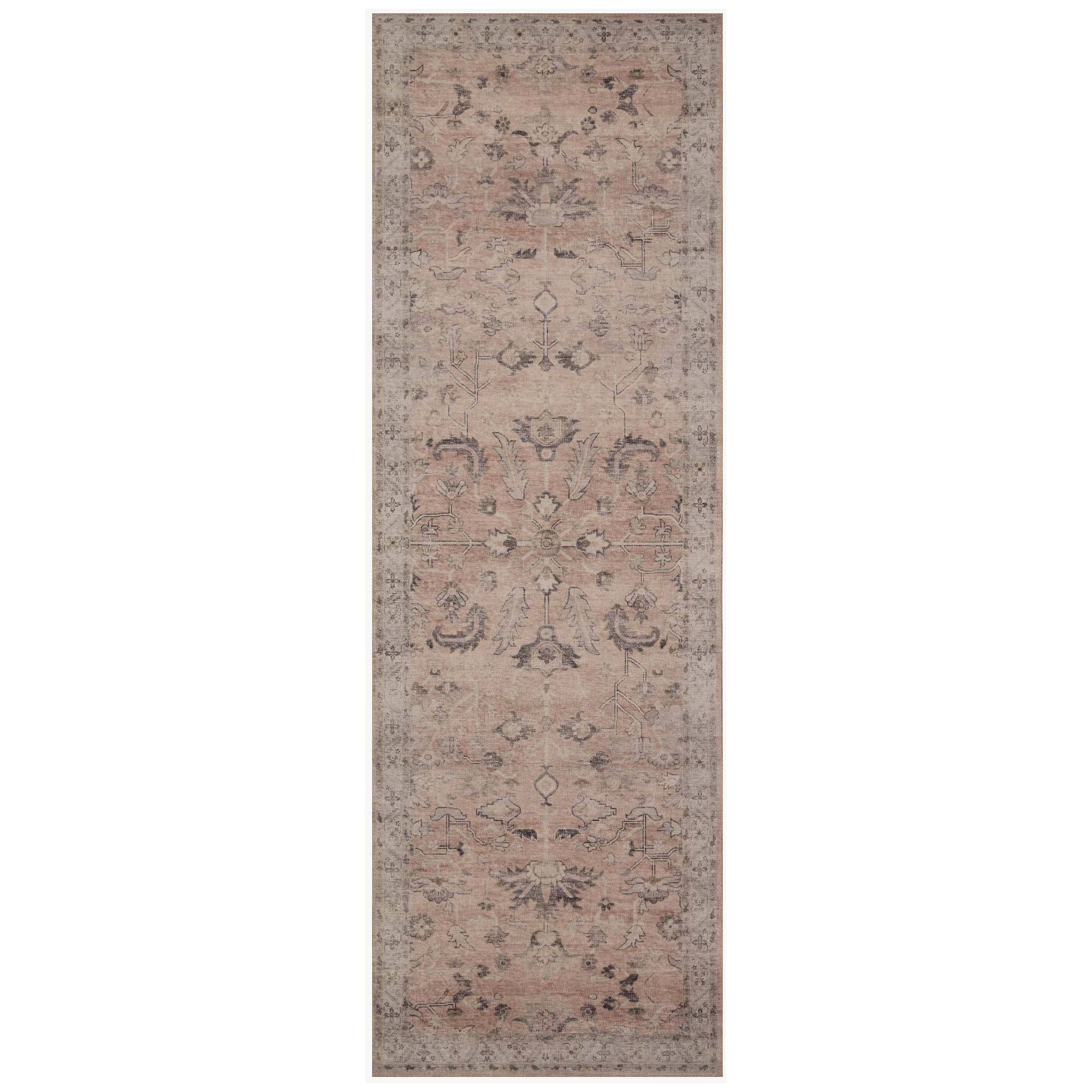 Featuring soft motifs in a carefully curated color palate of blush, pink, ivory, and hints of grey, the Hathaway Blush / Multi area rug captures the essence of one-of-a-kind vintage or antique area rug. This rug is ideal for high traffic areas such as living rooms, dining rooms, kitchens, hallways, and entryways.