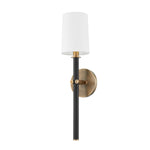 A traditional design with modern detailing, Belvedere is defined by its uniquely held candlesticks. Each Patina Brass arm on the ten-light chandelier holds two Texture Black candlesticks pierced through on opposing sides of the arm. The candlestick on the one-light wall sconce is pinched in place by two Patina Brass arms. Amethyst Home provides interior design, new home construction design consulting, vintage area rugs, and lighting in the San Diego metro area.