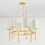Combining soft materiality and refined form language, the Bridgeton family blends into both modern and classic interiors. Natural silk shades add depth and richness by adding texture to the framework. While the sconce is minimal and timeless, the two sizes of chandelier feature a unique twist on a ring silhouette. Amethyst Home provides interior design, new home construction design consulting, vintage area rugs, and lighting in the Miami metro area.