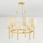 Combining soft materiality and refined form language, the Bridgeton family blends into both modern and classic interiors. Natural silk shades add depth and richness by adding texture to the framework. While the sconce is minimal and timeless, the two sizes of chandelier feature a unique twist on a ring silhouette. Amethyst Home provides interior design, new home construction design consulting, vintage area rugs, and lighting in the Salt Lake City metro area.