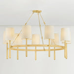 Combining soft materiality and refined form language, the Bridgeton family blends into both modern and classic interiors. Natural silk shades add depth and richness by adding texture to the framework. While the sconce is minimal and timeless, the two sizes of chandelier feature a unique twist on a ring silhouette. Amethyst Home provides interior design, new home construction design consulting, vintage area rugs, and lighting in the Salt Lake City metro area.