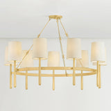 Combining soft materiality and refined form language, the Bridgeton family blends into both modern and classic interiors. Natural silk shades add depth and richness by adding texture to the framework. While the sconce is minimal and timeless, the two sizes of chandelier feature a unique twist on a ring silhouette. Amethyst Home provides interior design, new home construction design consulting, vintage area rugs, and lighting in the Salt Lake City metro area.