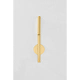 Incorporating CSL’s innovative ‘Whisper’ technology, Circleville cuts a sleek figure in Aged Brass. While it might read as industrial, the elongated tube forms lean towards modernist aesthetics. The articulating shade allows precise control to create a powerful spotlight where needed. Available as a sconce and floor lamp. Amethyst Home provides interior design, new home construction design consulting, vintage area rugs, and lighting in the San Diego metro area.