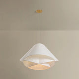 The dynamically layered design of the Edna pendant seeks to push the boundaries of what is possible with a handmade paper shade construction. Constructed as one piece, the shade is comprised of three identical pieces that intersect one another in a perfect geometric array. Amethyst Home provides interior design, new home construction design consulting, vintage area rugs, and lighting in the Calabasas metro area.