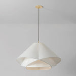 The dynamically layered design of the Edna pendant seeks to push the boundaries of what is possible with a handmade paper shade construction. Constructed as one piece, the shade is comprised of three identical pieces that intersect one another in a perfect geometric array. Amethyst Home provides interior design, new home construction design consulting, vintage area rugs, and lighting in the Newport Beach metro area.