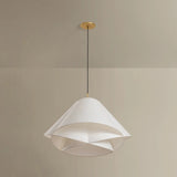 The dynamically layered design of the Edna pendant seeks to push the boundaries of what is possible with a handmade paper shade construction. Constructed as one piece, the shade is comprised of three identical pieces that intersect one another in a perfect geometric array. Amethyst Home provides interior design, new home construction design consulting, vintage area rugs, and lighting in the Salt Lake City metro area.