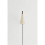 The Yvette plug-in sconce uses a modern lens to reimagine vintage design motifs. The geometry of the metalwork has been simplified to basic lines and curves, with the arc-shaped piece above the shade serving as a handle for adjustments. Finished in creamy Soft Bisque, this design-forward sconce adds plenty of directional light to a desk or bedside. Amethyst Home provides interior design, new home construction design consulting, vintage area rugs, and lighting in the Salt Lake City metro area.
