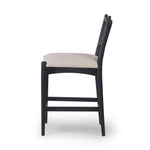 Featuring Haddon Antwerp Natural Counter Stool by Four Hands at Amethyst Home. A curved back wrapped and textural woven paper cord take this everyday counter stool to new heights. Black-finished parawood frames a linen-blend seat for a clean look with contrast.Overall Dimensions: 19.75"w x 23.25"d x 39.25"hWeight : 19.51 lbsMaterials : 39% Linen, 35% Cotton, 26% Polyester, Solid N. Amethyst Home provides interior design, new construction, custom furniture, and area rugs in the Charlotte metro area