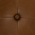 Featuring Halston Heirloom Sienna Cocktail Ottoman by Four Hands at Amethyst Home. A Seventies-era style inspired by a flea market find. Top-grain leather features dramatic tufting with sling detailing and wide ash framing below. Sourced from one of the oldest family-owned tanneries in Italy's Bassano del Grappa, heirloom leather is salvaged and processed from upcycled hides featur. Amethyst Home provides interior design, new construction, custom furniture, and area rugs in the Portland metro area