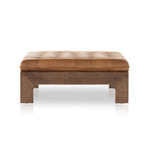 Featuring Halston Heirloom Sienna Cocktail Ottoman by Four Hands at Amethyst Home. A Seventies-era style inspired by a flea market find. Top-grain leather features dramatic tufting with sling detailing and wide ash framing below. Sourced from one of the oldest family-owned tanneries in Italy's Bassano del Grappa, heirloom leather is salvaged and processed from upcycled hides f. Amethyst Home provides interior design, new construction, custom furniture, and area rugs in the Winter Garden metro area