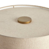 Featuring Hensley Antique Brass Iron Table Lamp by Four Hands at Amethyst Home. Monochrome material. Flax linen covers a classic cylindrical base, topped with a round, low drum-style shade — a modern shape and play on proportions. Brass rotary and finial detail on top break up the all-linen look.Overall Dimensions: 18.00"w x 18.00"d x 24.50"hWeight : 8.16 lbsMaterials : Iron, 75% . Amethyst Home provides interior design, new construction, custom furniture, and area rugs in the Park City metro area