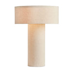 Featuring Hensley Antique Brass Iron Table Lamp by Four Hands at Amethyst Home. Monochrome material. Flax linen covers a classic cylindrical base, topped with a round, low drum-style shade — a modern shape and play on proportions. Brass rotary and finial detail on top break up the all-linen look.Overall Dimensions: 18.00"w x 18.00"d x 24.50"hWeight : 8.16 lbsMaterials : Iron, 75% F. Amethyst Home provides interior design, new construction, custom furniture, and area rugs in the Portland metro area