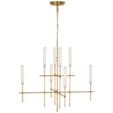 Featuring Fay 32" Chandelier by Visual Comfort at Amethyst Home. Experience the elegance of our Fay Chandelier. Made with precision and fine craftsmanship, this chandelier will elevate any room with its stunning design. Perfect for creating a sophisticated and luxurious atmosphere.
Overall Dimensions: 32" L x 32" W x 27.25" HWeight: 14 lbs..  Amethyst Home provides interior design, new home construction design consulting, vintage area rugs, and lighting in the Houston metro area.