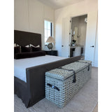 Featuring Daphne Coffee Slipcover Bed by Four Hands at Amethyst Home. Grand high back and matte linen beauty -- the Daphne bed is a dream!
Slipcovered bed upholstered in sustainably made Belgian Linen. Naturally durable and soft to the touch, Libeco-sourced linens are artisan-made and free of toxic chemicals. Slipcovered styles are fully removable and machine-. Amethyst Home provides interior design, new home construction design consulting, vintage area rugs, and lighting in the Boston metro area.