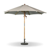 Baska Outdoor Round Umbrella - Fine Sanded Teak-Fsc / Ibiza Mole - Ibiza Mole