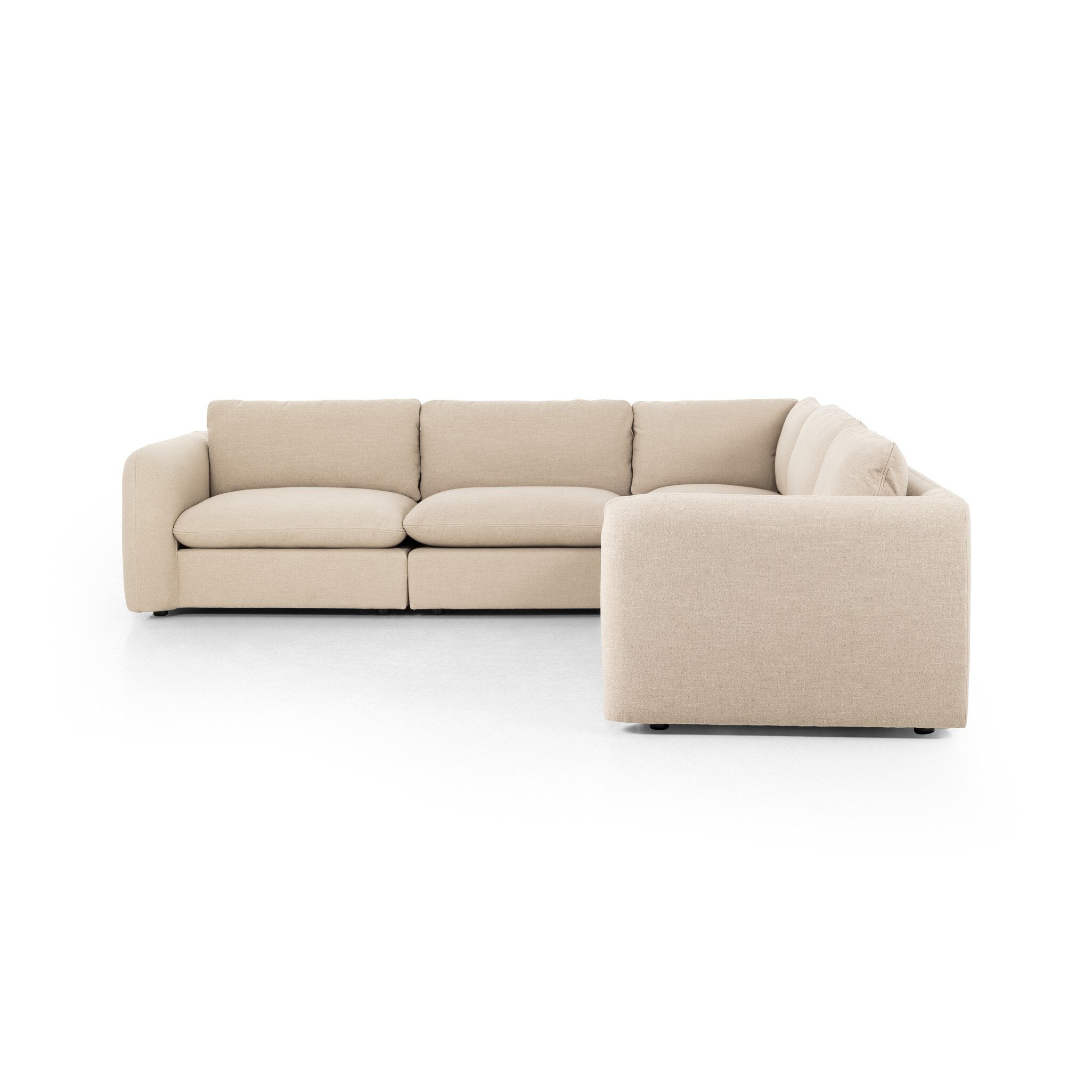 Featuring Ingel Antwerp Taupe 5-Piece Sectional by Four Hands at Amethyst Home. Experience luxurious comfort and style with the Ingel Antwerp Taupe 5-Piece Sectional. This sectional offers a spacious and versatile seating option, perfect for entertaining guests or relaxing with family. With its modern design and high-quality construction, this sectional is sure to elevate any liv. Amethyst Home provides interior design, new construction, custom furniture, and area rugs in the Alpharetta metro area