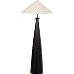 Innes Matte Black Tapered Shade Floor Lamp  Four Hands