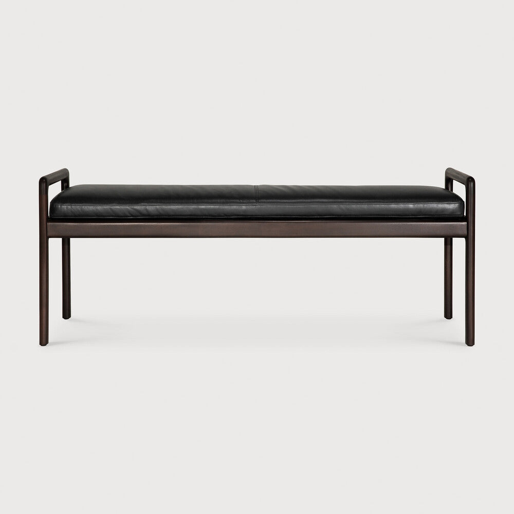 Jack Black Leather Mahogany Dark Brown Bench | ready to ship!
