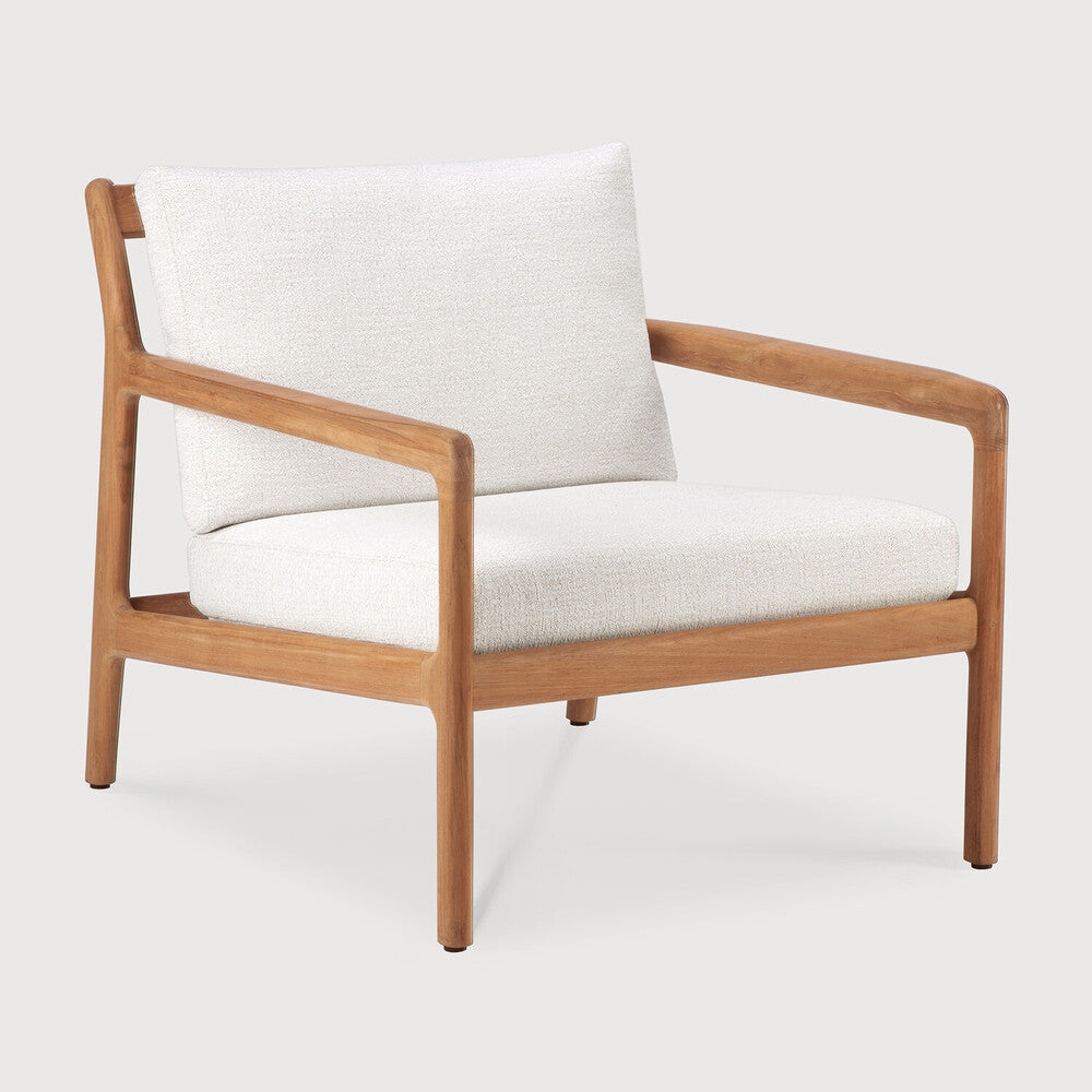Featuring Jack Off White Teak Outdoor Lounge Chair by Ethnicraft at Amethyst Home. Alluring from every angle, luxuriant shapes and curves form the basis of the Jack collection. Featuring upholstery woven in Belgium, the Jack offers clean, classic lines with a modern touch. Every detail has been meticulously crafted to ensure comfort and elegance while enjoying the outdoors.Adjustable . Amethyst Home provides interior design, new construction, custom furniture, and area rugs in the Omaha metro area