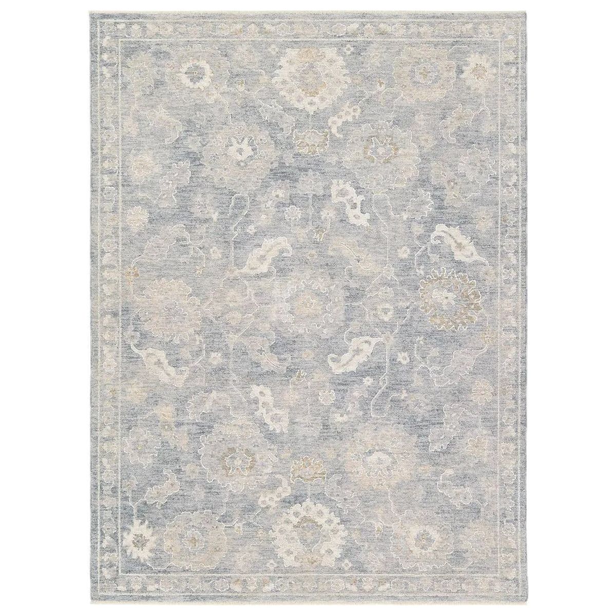 Elegant and classic, the Alara design presents a largely sought-after Oushak-inspired pattern in a durable, powerloomed construction. The beautiful blue and gray oriental pattern effortlessly elevates any medium-traffic indoor setting. Amethyst Home provides interior design, new home construction design consulting, vintage area rugs, and lighting in the Salt Lake City metro area.