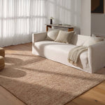 Drawing inspiration from Moroccan textiles, Alpine showcases the beauty in simplicity. Durable wool is hand-knotted onto a cotton foundation to create this high-piled accent piece. Its solid beige design instantly adds warmth and comfort to any indoor, medium-traffic setting.Hand Knotte Amethyst Home provides interior design, new home construction design consulting, vintage area rugs, and lighting in the Laguna Beach metro area.