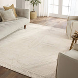 Featuring Ashend Imbar Hand-Knotted Rug by Jaipur Living at Amethyst Home. Hand carded wool, soft Tencel, and a neutral color palette define the handknotted Ashend Imbar. The Imbar rug showcases a Moroccan-inspired center medallion in a neutral, cream, taupe, and beige colorway. Geometric detailing via high and low pile establishes a thin border and provide. Amethyst Home provides interior design, new home construction design consulting, vintage area rugs, and lighting in the Nashville metro area.