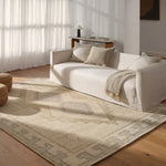 Featuring Azzurro Hand-Knotted Rug by Jaipur Living at Amethyst Home. Classic in pattern, modern in palette—the Azzurro rug offers the best of both worlds. A light green medallion motif unfolds across a soft cream backdrop, balancing timeless elegance with contemporary sensibility. Hand-carded wool lends a rich, organic texture—an ideal foundation for medium-. Amethyst Home provides interior design, new home construction design consulting, vintage area rugs, and lighting in the Houston metro area.