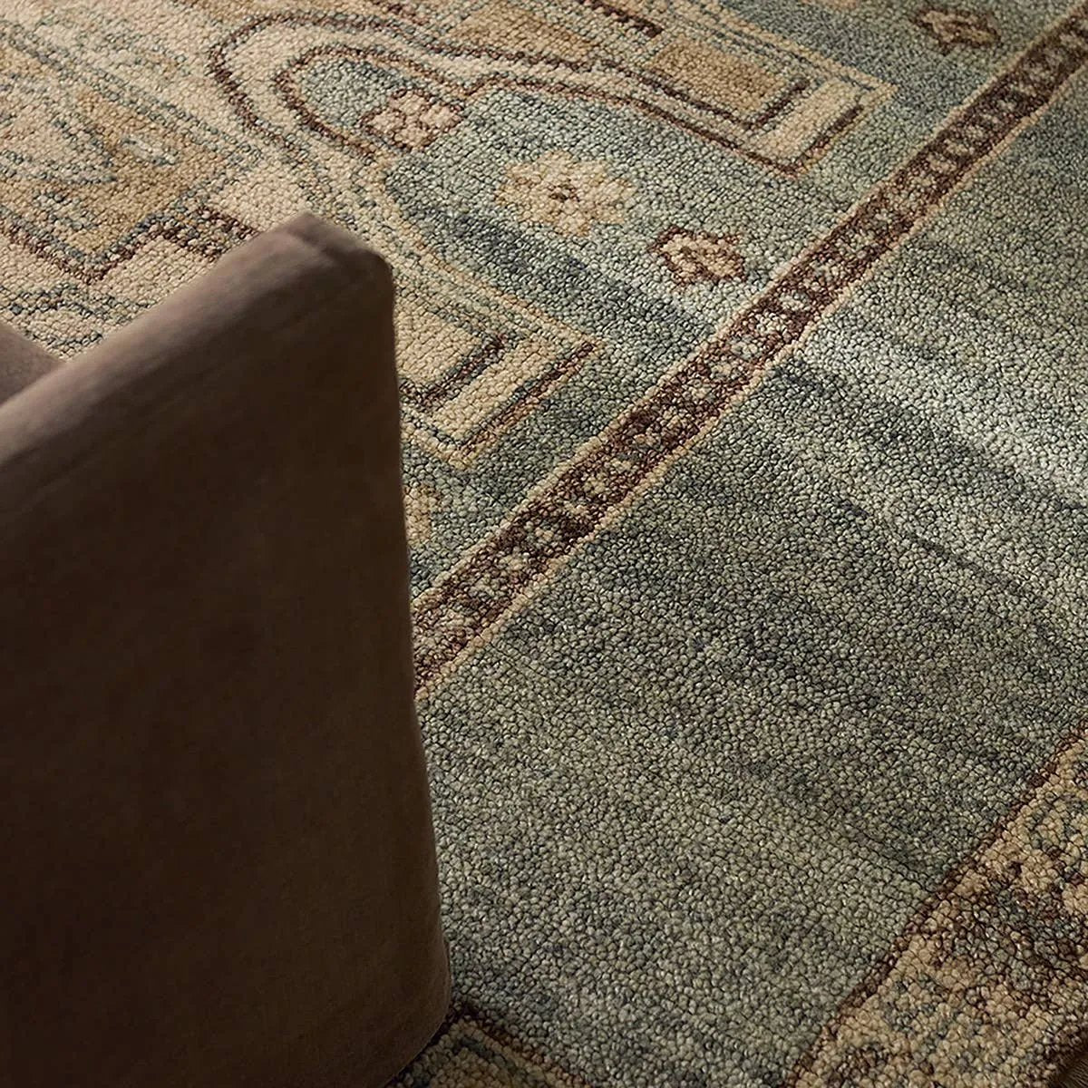 Featuring Elain Hand-Knotted Rug by Jaipur Living at Amethyst Home. Where traditional charm meets modern luxury. Hand knotted by artisans in India with super-soft 100% Afghan wool, this rug feels as good as it looks. It features natural colors and easy to care for materials, making it the perfect foundation for any space.Hand Knotted100% WoolAZA02 Azad ElainBl. Amethyst Home provides interior design, new home construction design consulting, vintage area rugs, and lighting in the Dallas metro area.