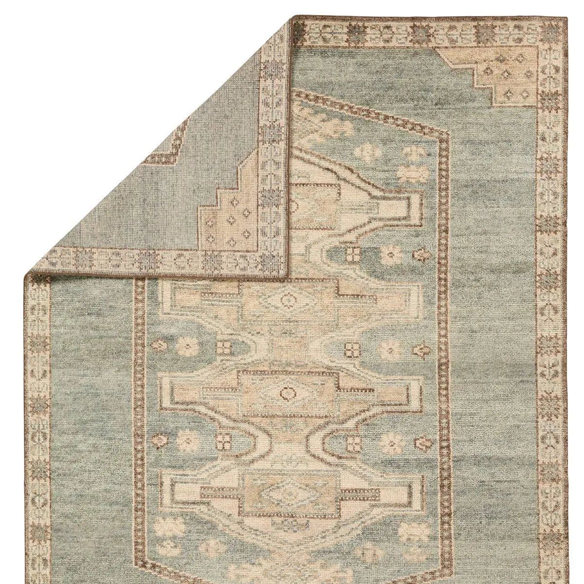 Where traditional charm meets modern luxury. Hand knotted by artisans in India with super-soft 100% Afghan wool, this rug feels as good as it looks. It features natural colors and easy to care for materials, making it the perfect foundation for any space.Hand Knotte Amethyst Home provides interior design, new home construction design consulting, vintage area rugs, and lighting in the Kansas City metro area.