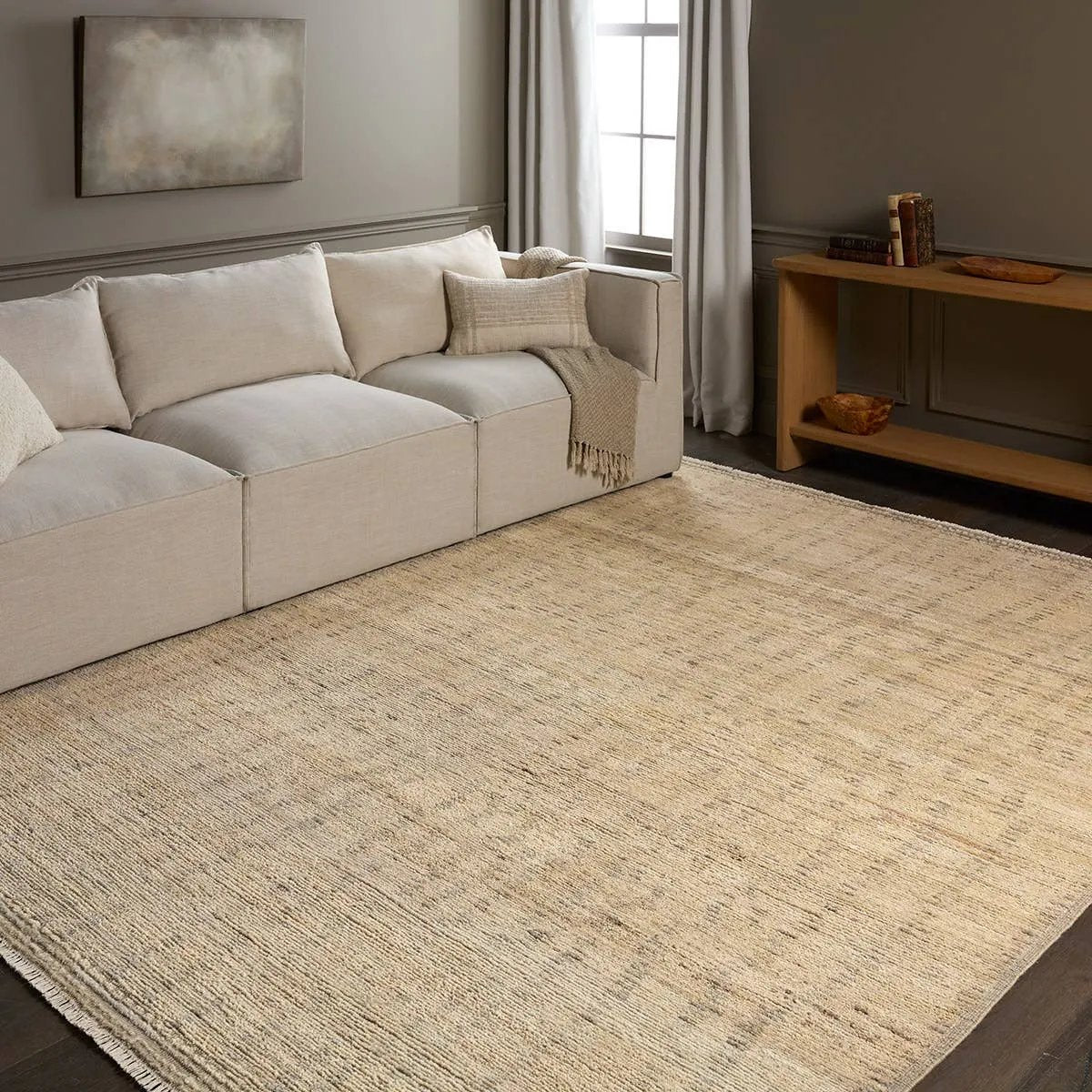 Featuring Kazben Kelyn Hand-Knotted Rug by Jaipur Living at Amethyst Home. With its understated adventurous ethos, the Kazben is a lifestyle rug that hints at luxury. An homage to the collective decades of quality rug making, its unsurpassed quality is an investment for today and tomorrow. The Kelyn design speaks to the artistry of finely made rugs. Gentle. Amethyst Home provides interior design, new home construction design consulting, vintage area rugs, and lighting in the Scottsdale metro area.