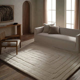 Embrace clean, simple elegance with the Ameln Kenji. As artisans knot each strand by hand, they weave in modern, centric lines that balance Moroccan heritage with contemporary edge. Made from lush New Zealand wool, the Kenji rug offers delicious dimension and a cloud-like texture, offering comfort with every step.Hand Knotte Amethyst Home provides interior design, new home construction design consulting, vintage area rugs, and lighting in the Newport Beach metro area.