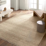 Featuring Leona Folade Rug by Jaipur Living at Amethyst Home. The texture-rich Leona Folade offers an assortment of updated kilim looks, re-invented with the on-trend shearling style and neutral, modern palettes. The handwoven Folade rug features a distressed tan base with hints of trellis beige detailing. This 100% wool accent piece delights in high and lo. Amethyst Home provides interior design, new home construction design consulting, vintage area rugs, and lighting in the Calabasas metro area.