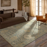 Featuring Maeli Hand-Knotted Rug by Jaipur Living at Amethyst Home. The latest offering in our best selling Rhapsody Maeli features heirloom-quality designs of stunningly abrashed Old World patterns. These traditional patterns meet modern design elements in the Maeli. A treat for the senses, this hand knotted rug features a conventional floral design and a woo. Amethyst Home provides interior design, new home construction design consulting, vintage area rugs, and lighting in the Austin metro area.