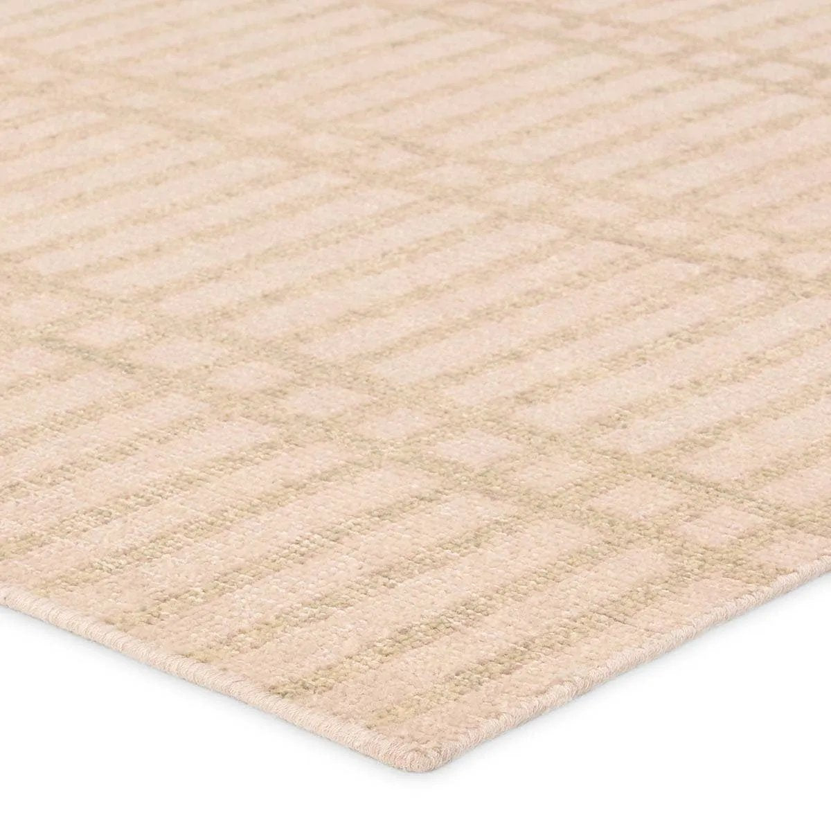 The Onessa Skyline marries traditional motifs with soft, subdued colorways for the perfect blend of fresh and time-honored style. These hand-knotted wool rugs feature a hand-sheared quality that lends the design a coveted vintage impression. The Skyline rug features a striped traditional pattern of Cream, light green, and beige. Amethyst Home provides interior design, new home construction design consulting, vintage area rugs, and lighting in the Houston metro area.