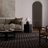 Featuring Oxford Club Rug by Jaipur Living at Amethyst Home. Elegant and casual in the same moment, the Oxford Club by Barclay Butera introduces handwoven accents to an array of spaces. This bolder and darker black colorway complements a range of palettes and styles, perfectly paired for modern and traditional homes alike. The Club design features a grid p. Amethyst Home provides interior design, new home construction design consulting, vintage area rugs, and lighting in the Des Moines metro area.